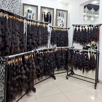 Paquets de cheveux humains vierges vietnamiens bruts, fournisseur de cheveux à prix de gros, échantillon de cheveux ondulés 15A cheveux alignés sur les cuticules à vague profonde