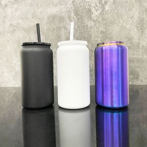 Vaso de Acero Inoxidable de 16 oz, Grabado Láser, Recubrimiento Azul-Morado en la Parte Inferior, para Café Helado - Product Image 1