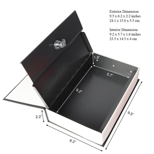 Nhà Sản Xuất Bán Buôn Thép Cầm Tay Kim Loại An Ninh Từ Điển Cuốn Sách Két Hidden Money Lưu Trữ Hộp Với Key Khóa - Product Image 4