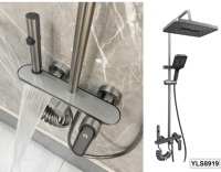 YLS8919 Système de douche de salle de bain en promotion, avec pommeau de pluie et mitigeur en laiton, idéal pour les salles de bain modernes