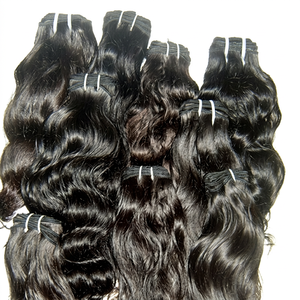Extensions de cheveux humains 100% naturels indiens, lisses, doux et soyeux au toucher, double trame machine, qualité 12A, cheveux Remy, 100g - Product Image 1