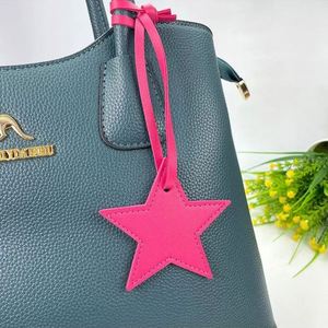 Fashion PU <b>Leather</b> Star Shaped <b>Keychain</b> Bag Pendants DIY Craft Accessories Bag Pendant <b>Leather</b> Accessory - Product Image 3