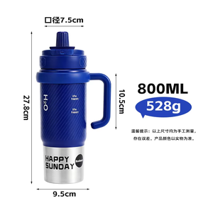 Taza Termo Gigante de Lujo para el Hogar, Taza de <span class=keywords><strong>Café</strong></span> para Auto de Gran Capacidad, Aislada al Vacío, de Acero Inoxidable, <span class=keywords><strong>con</strong></span> Tapa de un Solo Botón - Product Image 2