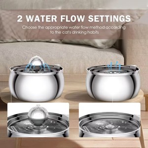 Fontana d'Acqua Automatica <span class=keywords><strong>per</strong></span> Animali Domestici Elecpet 2026 Eco, in Acciaio Inox 304, 4 Litri con Sfera, Fontana <span class=keywords><strong>per</strong></span> Gatti - Product Image 4