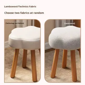 Đám mây trang điểm hiện đại Phân kem phong cách bàn trang điểm phân cô gái phòng ngủ gỗ rắn cao cấp đơn giản nghệ thuật móng tay phân đặc biệt - Product Image 2