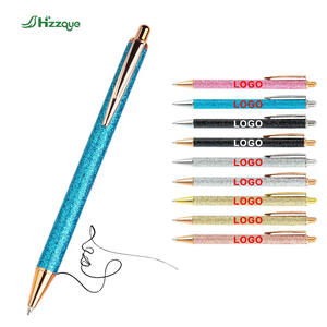 Bolígrafos de oro rosa arena líquida brillo Metal con cristal diamante tinta negra femenina bolígrafos de plástico para regalos de <span class=keywords><strong>boda</strong></span> - Product Image 1