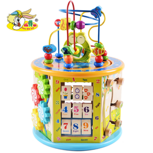 Bambini educazione multifunzionale scatola di <span class=keywords><strong>perline</strong></span> giocattolo in legno a sei lati grandi <span class=keywords><strong>perline</strong></span> animali - Product Image 1