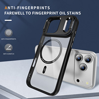 Coque magnétique transparente avec support pour iPhone 17 Pro Max, modèle le plus vendu, fabriquée en usine pour iPhone 17 Air