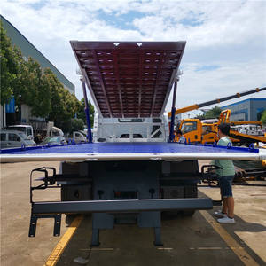 Camion <span class=keywords><strong>de</strong></span> remorquage à plat Chariot élévateur à roues Lit plat Voiture Hauler One Towing Three Car Carrier Road Recovery Rollback Tow Truck Flatbed Wrecker - Product Image 4