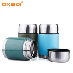 Termos Dinding Ganda Stainless Steel, Kotak Sup Termos Makanan Lurus Stainless Steel 500Ml - Product Image 6