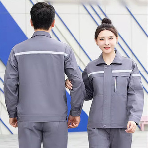 Combinaison de vêtements de travail de sécurité disponible ignifuge antistatique avec uniforme de bande réfléchissante hommes et femmes vêtements de Protection du travail - Product Image 2