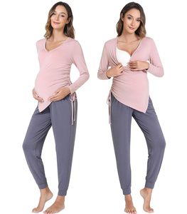 Conjunto de Pijama de Maternidad Modal para el Hogar, 100% Bambú, Liquidación de Existencias, Listo para Enviar - Product Image 4