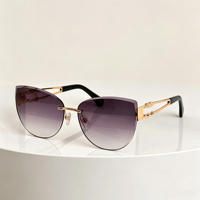 Lunettes de soleil polygonales à monture intégrale, bordure finement travaillée, UV400, dégradé rouge, nouvelle collection 2026, tendance rétro unisexe