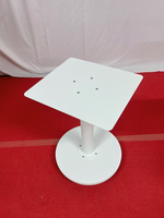 Support d'imprimante métallique couleur personnalisée pour photomaton, mariage, fête, location en centre commercial, avec plaque supérieure carrée et base ronde, vente en gros, support OEM