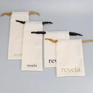 High Quality Small Size Cotton Linen Gift Packaging Jewelry Cosmetic Organic Dust Drawstring Bag Cotton Storage Pouch