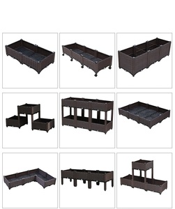 Vegetable Planting Box <strong>Large</strong> Balcony Vegetable Pot Rectangular Home Roof Garden Plastic Vegetable Pot Flower <strong>Trough</strong>