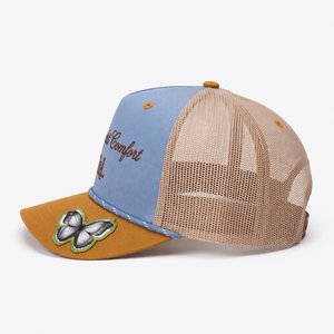 Gorra de malla de 5 paneles con logo bordado T&L, 100% algodón, ajustable, estilo urbano, gorra común para campamento, gorras - Product Image 3