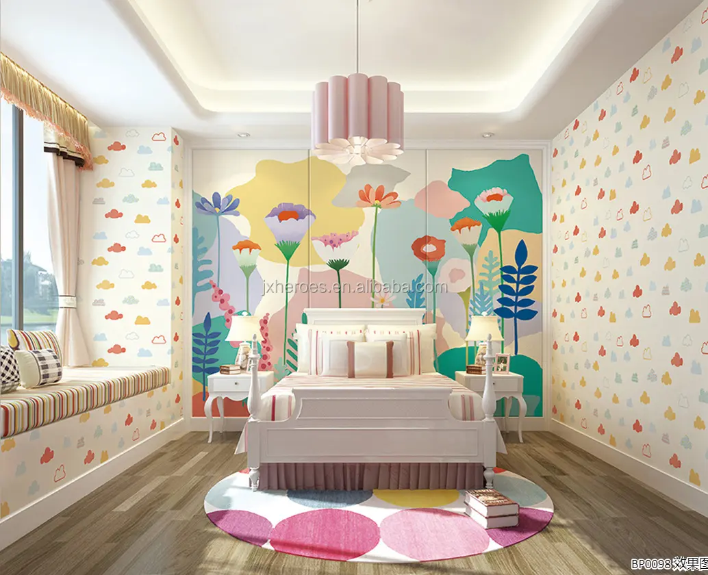 الراقية مخصص جدارية خلفيات الاطفال 3D لغرفة نوم الأطفال