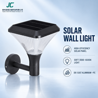 Lampe murale solaire LED OEM ODM, extérieure, étanche, en aluminium moulé sous pression, pour allée, villa, éclairage extérieur