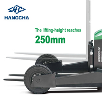 Transpalette électrique tout-terrain Hangcha 1,5 tonne avec batterie lithium-ion, longueur de fourche 1070 mm, opération debout, électrique latéral
