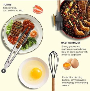 Vente en gros directe d'outils de cuisine écologiques et durables, accessoires de cuisine en silicone, ensemble d'outils de cuisine, logo personnalisé, 16 ensembles - Product Image 6