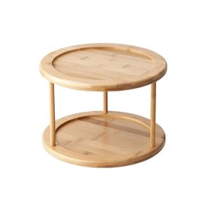 Bamboo Revolving Spice <b>Rack</b> Functional Shelf <b>Kitchen</b> <b>Rack</b> - Product Image 1