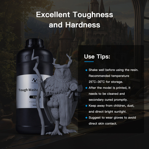 <span class=keywords><strong>Resina</strong></span> Fotopolimerica Lavabile ad Alta Resistenza NOVA3D per Stampanti 3D LCD/DLP <span class=keywords><strong>Grigio</strong></span> Cavaliere 1kg/Bottiglia - Product Image 4