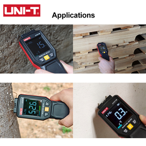 UNI-T UT377B เครื่องวัดความชื้นแบบพิน เครื่องวัดความชื้นในไม้ วัสดุก่อสร้างไม้ การวัดวัสดุไม้ เครื่องตรวจจับความชื้น ไฟฉาย LED L79 - Product Image 3