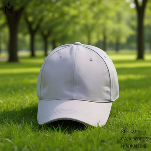 Cappellino da baseball grigio medio, vestibilità regolabile, unisex, per uso esterno - Product Image 3