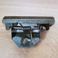 Pince à menu en bois pour restaurant, motif damier 85 mm, laiton antique bronze, pince papillon en métal, pince pour classeur