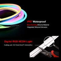 Bande lumineuse LED néon programmable RGBW RGBIC Ws2811 1616 1212 1220 1010, adressable par DMX, éclairage architectural, IP67, DC24V