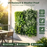 Panneau mural végétal artificiel emboîtable 40x60cm, résistant aux UV, en PE, pour écran d'intimité, décoration intérieure et extérieure