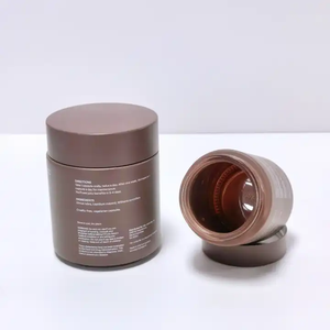 Luxury Contenant Cosmetique <b>Sunscreen</b> Face Cream Jar Cosmetic Packaging Amber Cosmetic Glass Jar With Lid - Product Image 2