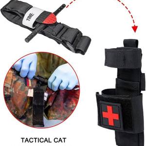 Sac de ceinture tactique portable en nylon Molle pour le stockage, accessoires tactiques pour la randonnée en montagne, le cyclisme, porte-accessoires EDC, garrot, fermeture éclair - Product Image 6