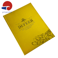 Libro de Negocios Personalizado con Tapa Dura de Cartón A4, Cubierta Dorada Mate y Reflectante con Textura Especial, Encuadernación en Espiral