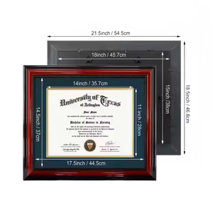 กรอบไม้เชอรี่ไม้หรูหรา A4กรอบประกาศนียบัตรจบการศึกษาไม้ที่มีสไตล์ - Product Image 3