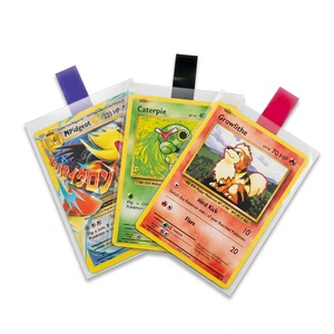 Fundas Protectoras para Tarjetas Coleccionables con Pestañas de Colores, Fundas Transparentes y Suaves para Tarjetas de Juego y Deportes - Product Image 1