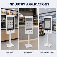 Kiosco de Autoservicio de 27 Pulgadas para Pedidos de Comida, Kiosco Automático con Pantalla Táctil, Máquina de Pedidos Automática para Restaurantes