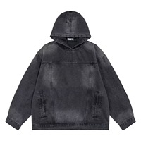 Sweat à Capuche Unisexe de Haute Qualité Motif Uni, Veste Courte Personnalisée avec Poche pour Denim Tears, Pull d'Automne Homme Femme