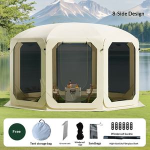 Tente de <span class=keywords><strong>camping</strong></span> légère à 8 côtés, abri en maille respirante pour la randonnée, le <span class=keywords><strong>camping</strong></span> en famille <span class=keywords><strong>et</strong></span> les pique-niques au parc - Product Image 4