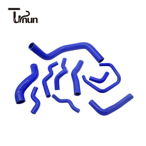 Nissan SILVIA/200SX RPS13/S14/S15 Versión anterior. (SR20DET) Kit de manguera de radiador 10 piezas Servicio de procesamiento de corte personalizado de silicona negra - Product Image 6