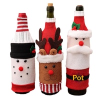 Decorazioni Natalizie, Babbo Natale e Pupazzo di Neve per Bottiglie di Vino, Accessori per Atmosfera Festiva nei Ristoranti