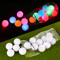 Balles de golf LED à éclairage lumineux stable, 6 couleurs, emballage personnalisé avec logo varié