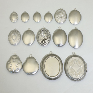 Joyero chapado en oro Vintage <span class=keywords><strong>de</strong></span> acero inoxidable, colgante personalizado, patrón DIY, marco <span class=keywords><strong>de</strong></span> fotos en blanco, medallón, collar - Product Image 2