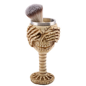 <span class=keywords><strong>Barber</strong></span> <span class=keywords><strong>Shop</strong></span> Tool <span class=keywords><strong>Skull</strong></span> Storage Cup Hombres Afeitado facial Barbero Peinado Barba Brocha de afeitar Armor Bowl Set - Product Image 2
