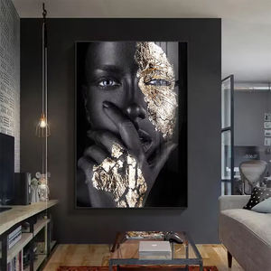 Peintures Murales de Luxe pour Salon : Tableaux d'Art Africain de Haute Qualité, Portraits de Femmes, Vente en Gros - Product Image 1