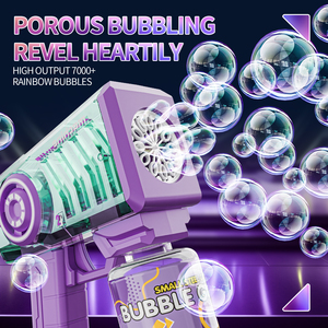 ปืนยิงฟองสบู่แบบพกพาคลาสสิก กันน้ำ ขายดี พร้อมไฟ LED เครื่องทำฟองสบู่แบบมือถือสำหรับเด็ก เล่นกลางแจ้ง - Product Image 4