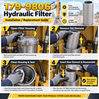 Filter Oli Transmisi Hidrolik Efisiensi Ultra Tinggi CAT 179-9806 untuk Sistem Powertrain Alat Berat