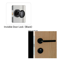 Portes intérieures en dalles invisibles OEM pour le salon, l'appartement et la chambre à coucher avec poignée de porte dissimulée Porte en bois pour le marché éthiopien