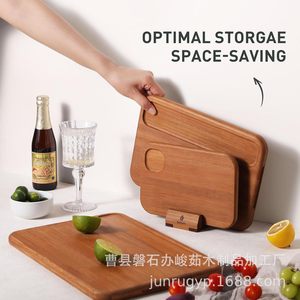 Solid Wood Cutting Board <b>Set</b> Rectangle Multifunctional For Kitchen Food Prep Chopping Block Three Piece <b>Set</b> - Product Image 3
